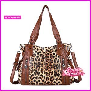 Large Vegan Leather Hobo Tote with Adjustable Strap, Multiple Pockets